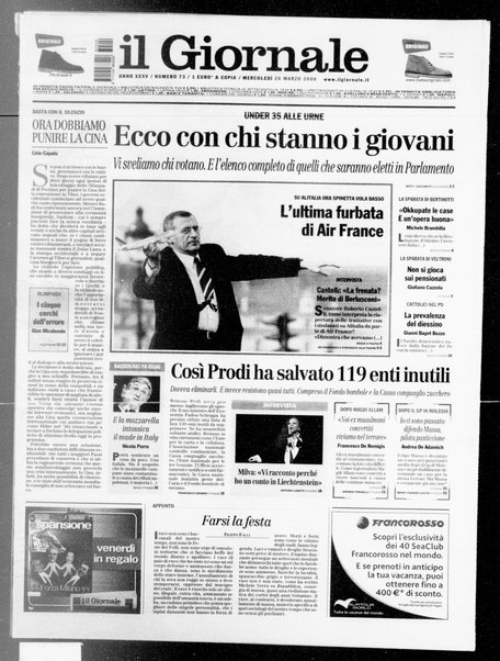 Il giornale : quotidiano del mattino